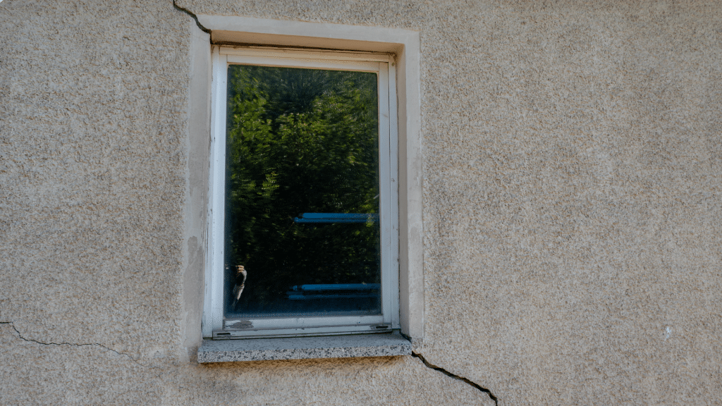 cracks around window frame