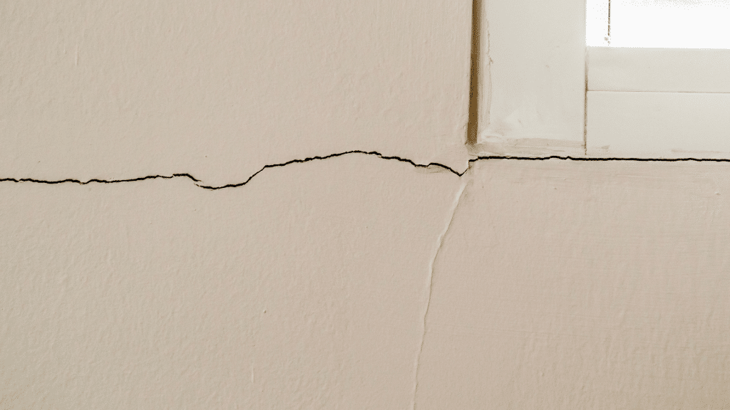 cracks around window frame